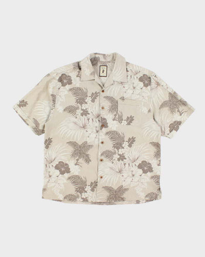 Vintage Jamaica Jaxx Floral Print Silk Hawaiian Shirt - L