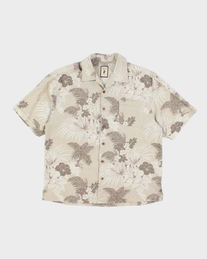 Vintage Jamaica Jaxx Floral Print Silk Hawaiian Shirt - L
