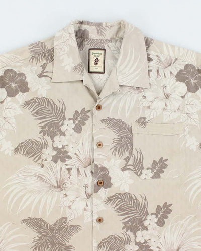 Vintage Jamaica Jaxx Floral Print Silk Hawaiian Shirt - L