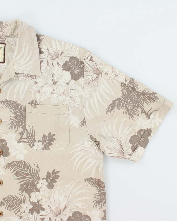 Vintage Jamaica Jaxx Floral Print Silk Hawaiian Shirt - L