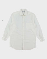 Vintage 2000's Christian Dior Plain White Long Sleeve Shirt - L