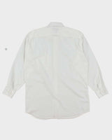 Vintage 2000's Christian Dior Plain White Long Sleeve Shirt - L