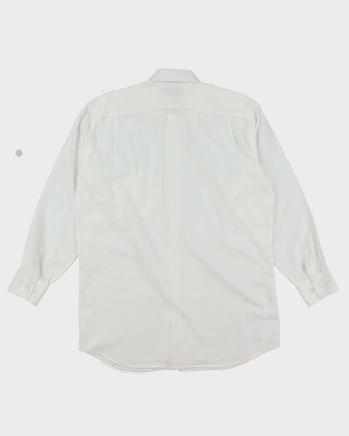 Vintage 2000's Christian Dior Plain White Long Sleeve Shirt - L