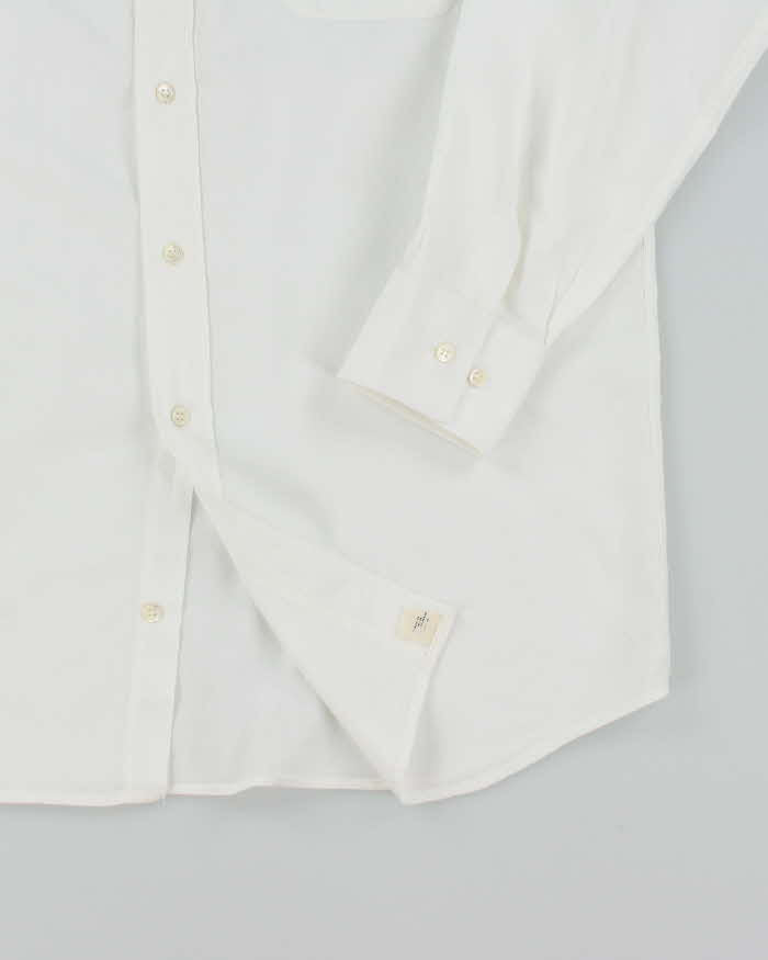 Vintage 2000's Christian Dior Plain White Long Sleeve Shirt - L