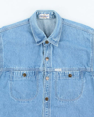 Vintage Y2K Calvin Klein Medium Wash Denim Shirt - M