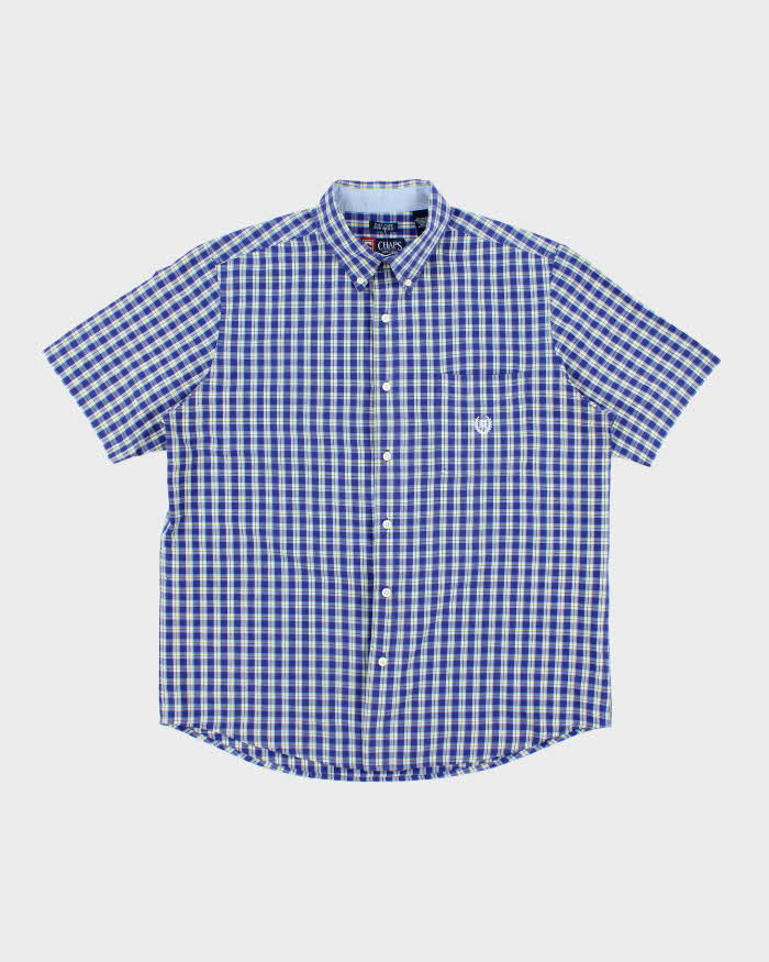 Chaps Checked Short Sleeve Short - L