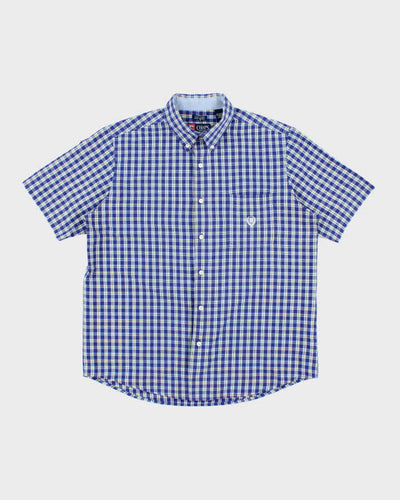 Chaps Checked Short Sleeve Short - L