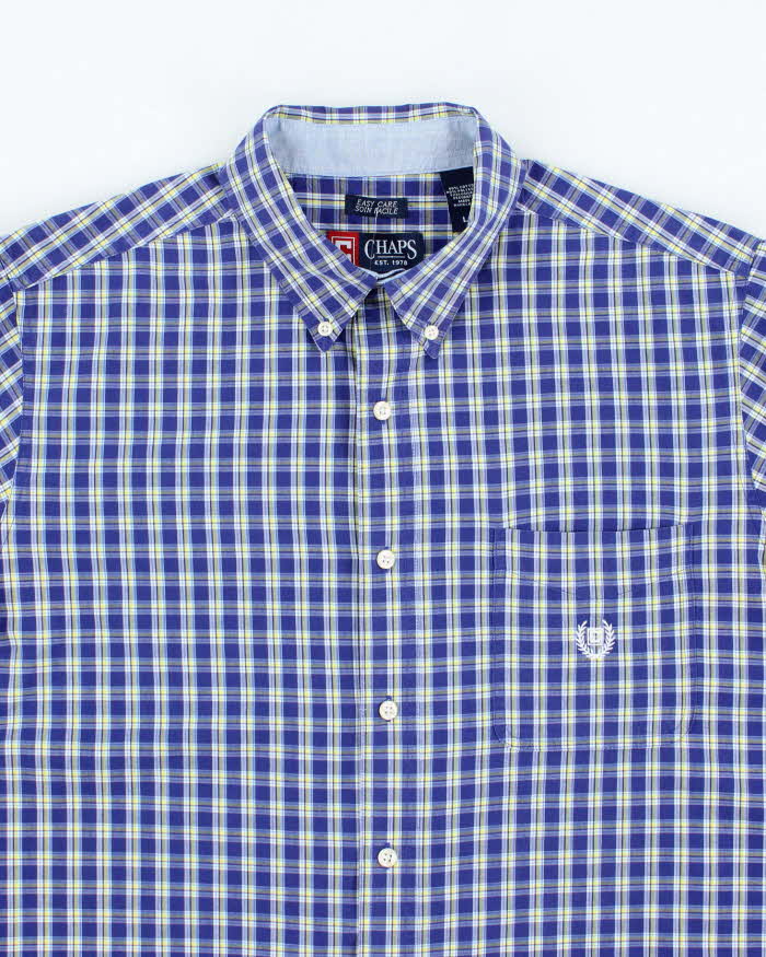 Chaps Checked Short Sleeve Short - L