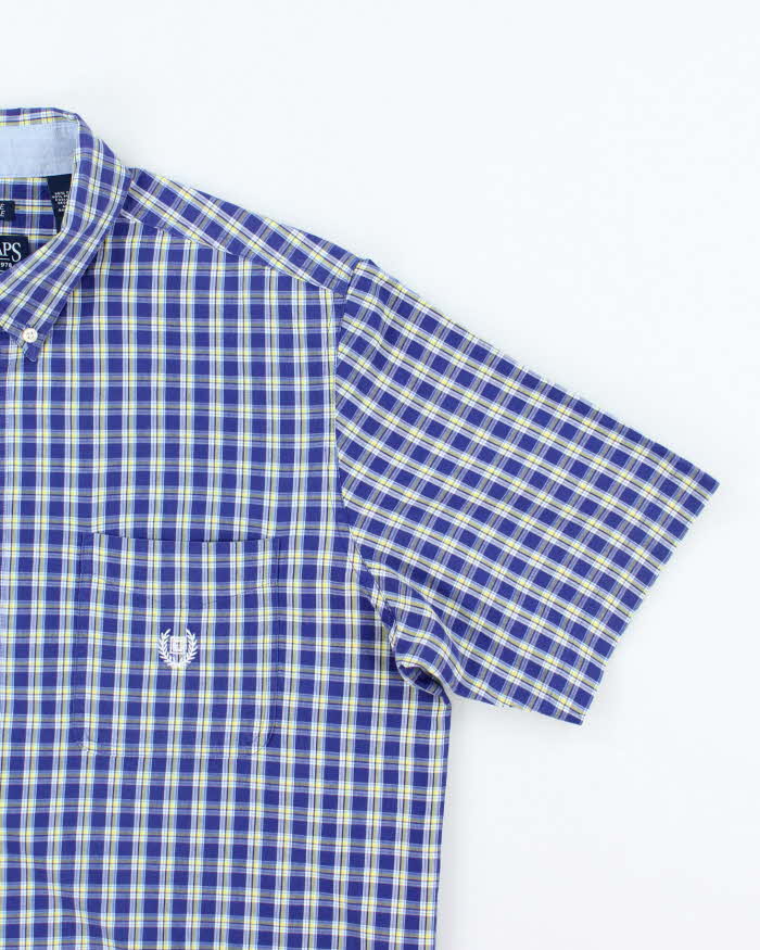 Chaps Checked Short Sleeve Short - L