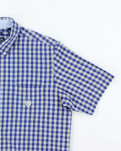 Chaps Checked Short Sleeve Short - L