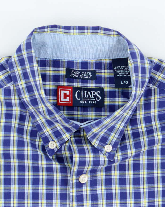 Chaps Checked Short Sleeve Short - L