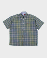 Vintage 90s Tommy Hilfiger Checked Short Sleeve Shirt - XL