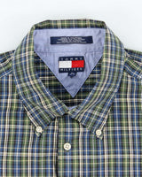 Vintage 90s Tommy Hilfiger Checked Short Sleeve Shirt - XL