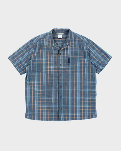 Vintage 90s Columbia Checked Short Sleeve Shirt - L