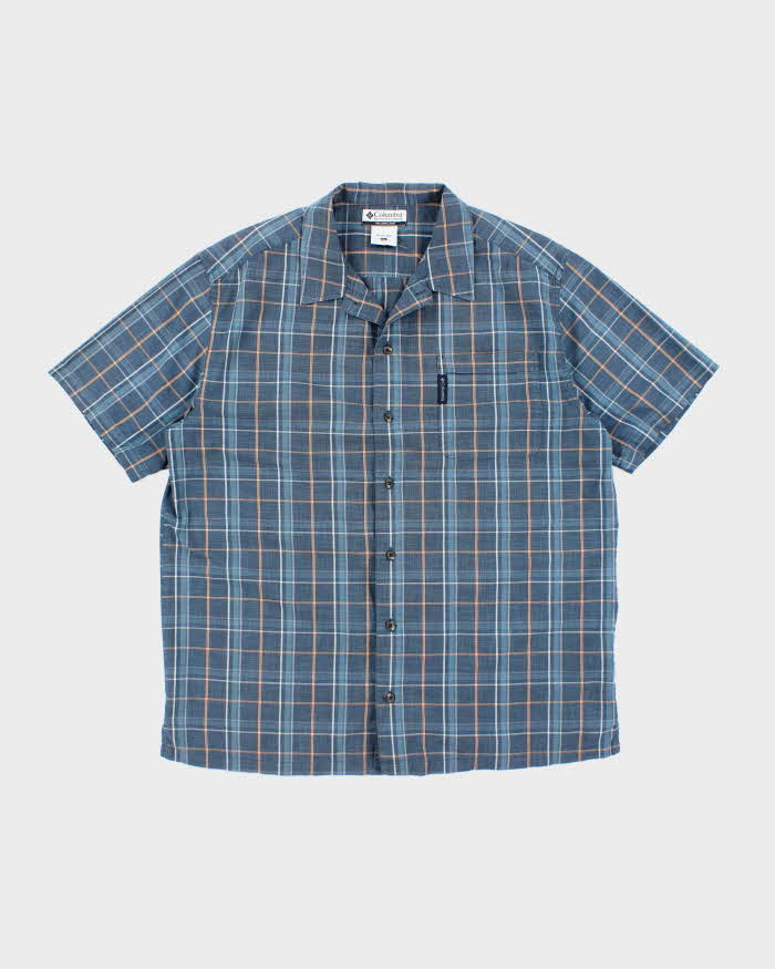 Vintage 90s Columbia Checked Short Sleeve Shirt - L