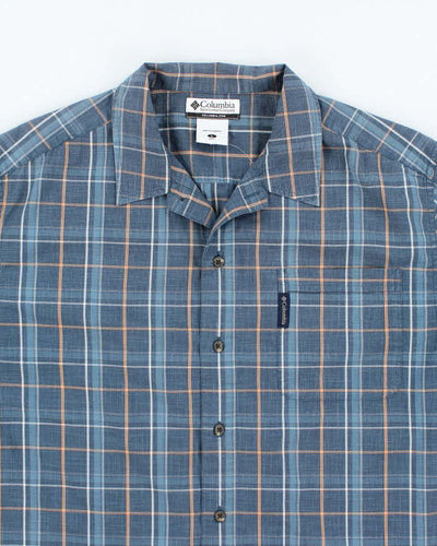 Vintage 90s Columbia Checked Short Sleeve Shirt - L