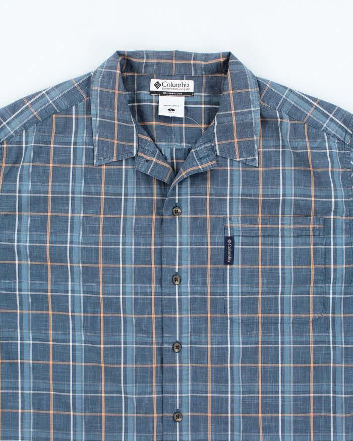 Vintage 90s Columbia Checked Short Sleeve Shirt - L