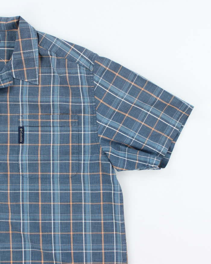 Vintage 90s Columbia Checked Short Sleeve Shirt - L