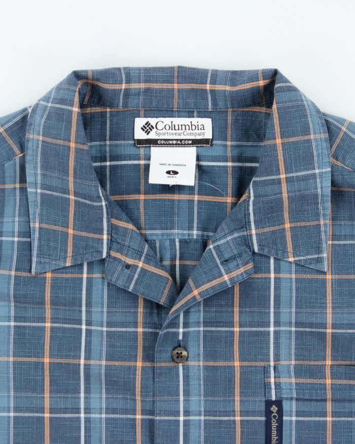Vintage 90s Columbia Checked Short Sleeve Shirt - L