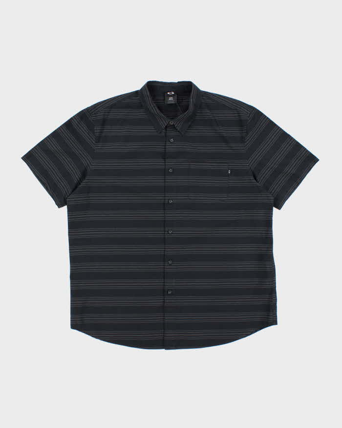 Vintage 2000's Oakley Striped Short Sleeve Shirt - XL