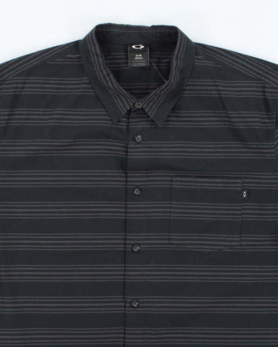 Vintage 2000's Oakley Striped Short Sleeve Shirt - XL