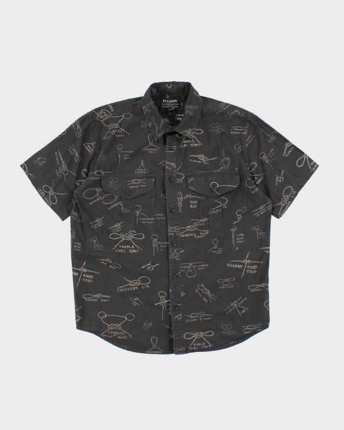 Vintage 2000's Filson Knot Types Graphic Print Shirt - M
