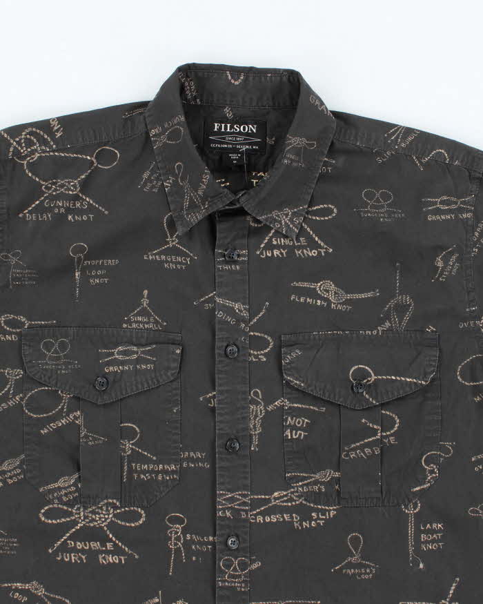 Vintage 2000's Filson Knot Types Graphic Print Shirt - M