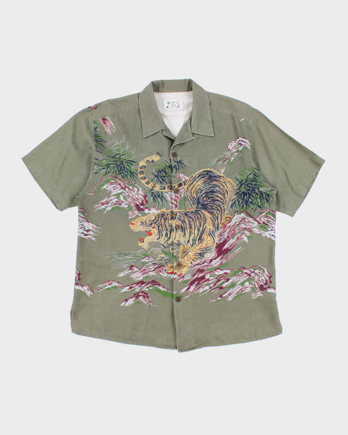 Avanti by OVO Tiger Graphic Print Short Sleeve Shirt - L
