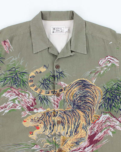 Avanti by OVO Tiger Graphic Print Short Sleeve Shirt - L