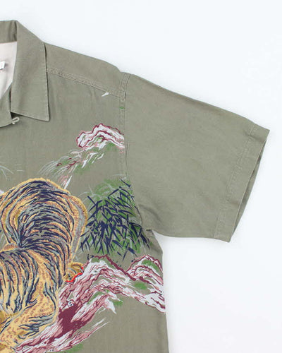 Avanti by OVO Tiger Graphic Print Short Sleeve Shirt - L