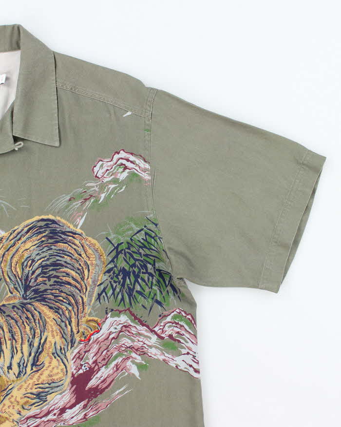Avanti by OVO Tiger Graphic Print Short Sleeve Shirt - L