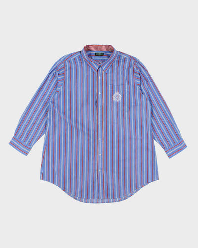 Vintage 2000's Ralph Lauren Embroidered Crest Striped Shirt - L