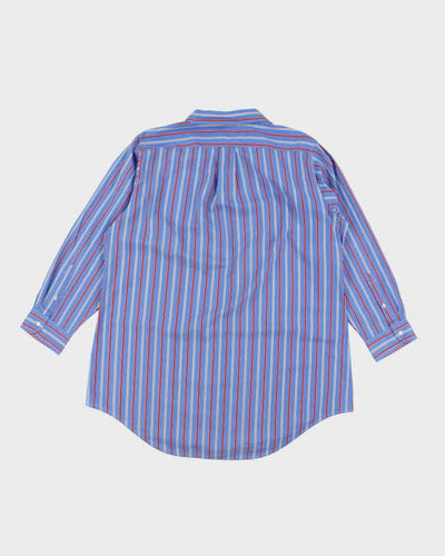 Vintage 2000's Ralph Lauren Embroidered Crest Striped Shirt - L