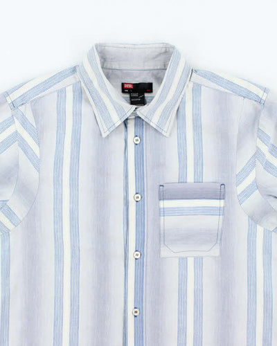 Vintage Y2K Diesel Striped Long Sleeve Shirt - L