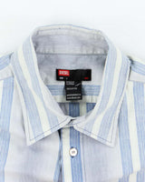 Vintage Y2K Diesel Striped Long Sleeve Shirt - L