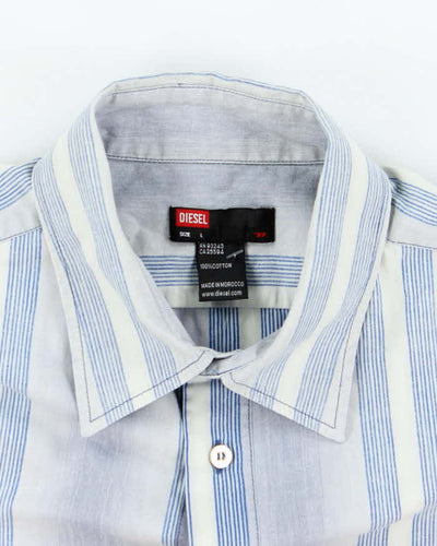 Vintage Y2K Diesel Striped Long Sleeve Shirt - L
