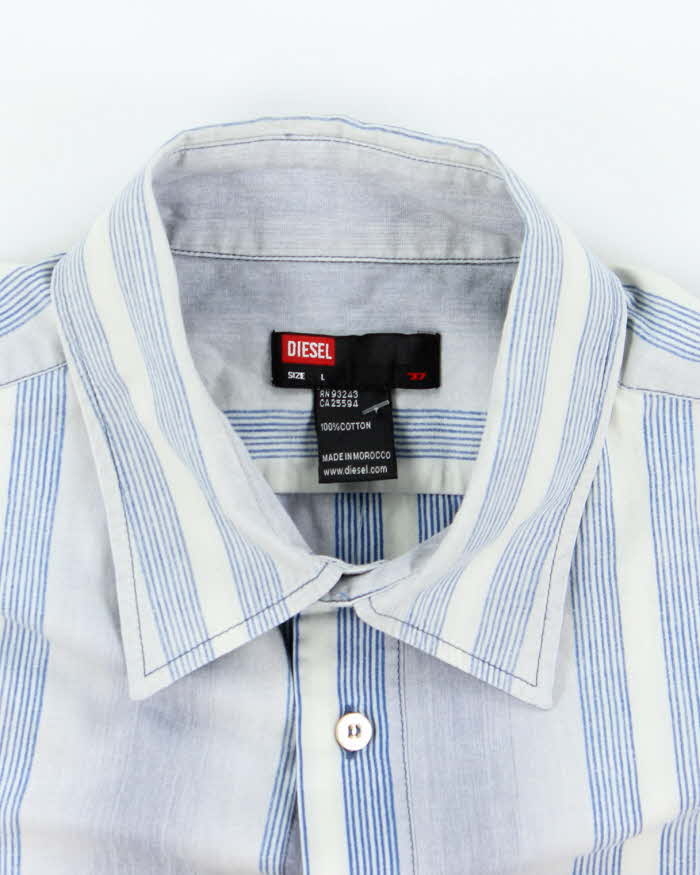 Vintage Y2K Diesel Striped Long Sleeve Shirt - L