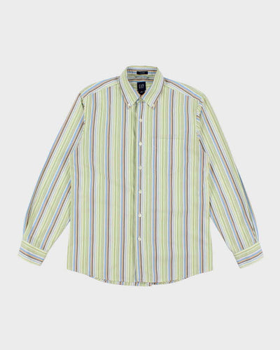 Vintage Y2K Gap Light Striped Long Sleeve Shirt - S