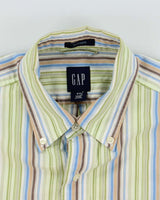 Vintage Y2K Gap Light Striped Long Sleeve Shirt - S