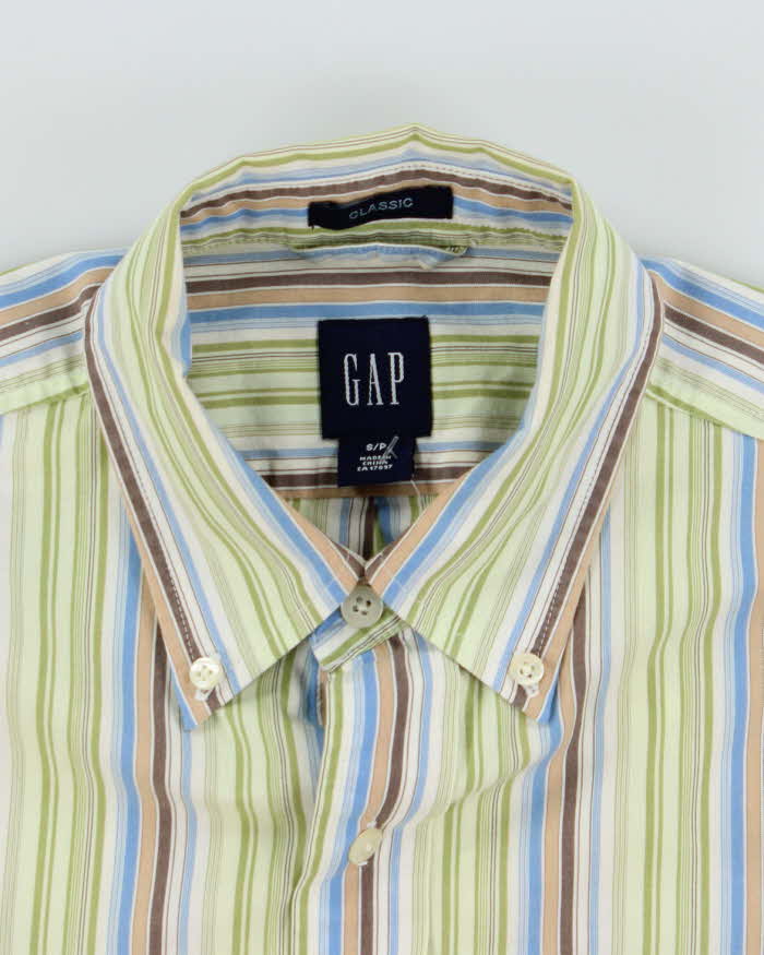 Vintage Y2K Gap Light Striped Long Sleeve Shirt - S