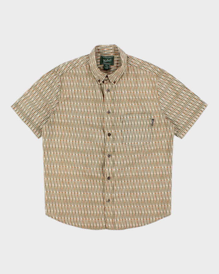 Vintage Woolrich Patterned Short Sleeve Shirt - L