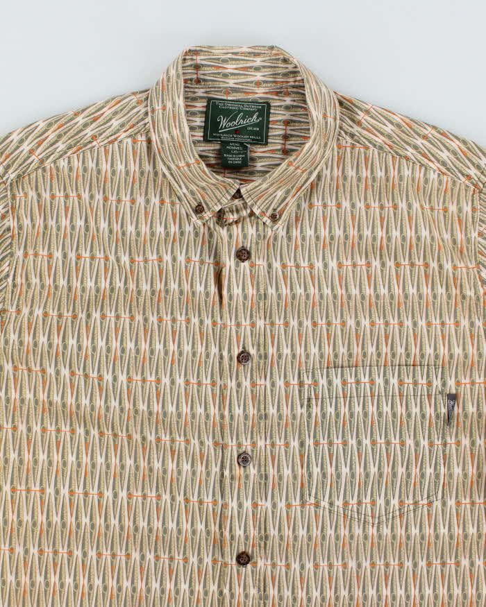 Vintage Woolrich Patterned Short Sleeve Shirt - L