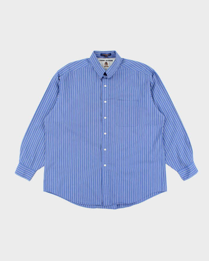 Vintage 90's Tommy Hilfiger Striped Long Sleeve Shirt - XL
