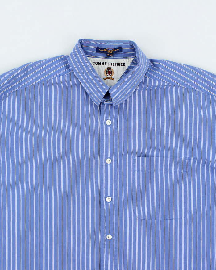 Vintage 90's Tommy Hilfiger Striped Long Sleeve Shirt - XL