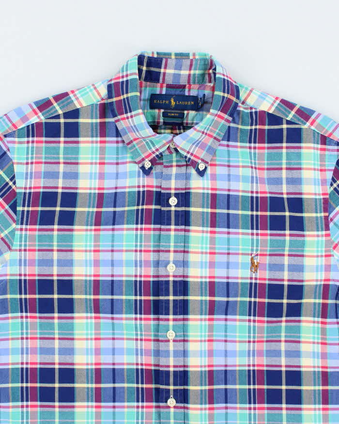 Vintage Ralph Lauren Slim Fit Short Sleeve Shirt - L