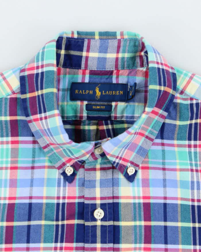 Vintage Ralph Lauren Slim Fit Short Sleeve Shirt - L