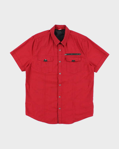 Vintage Y2K Guess Military Short Sleeve Utility Shirt - M