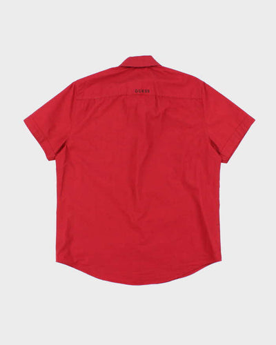 Vintage Y2K Guess Military Short Sleeve Utility Shirt - M