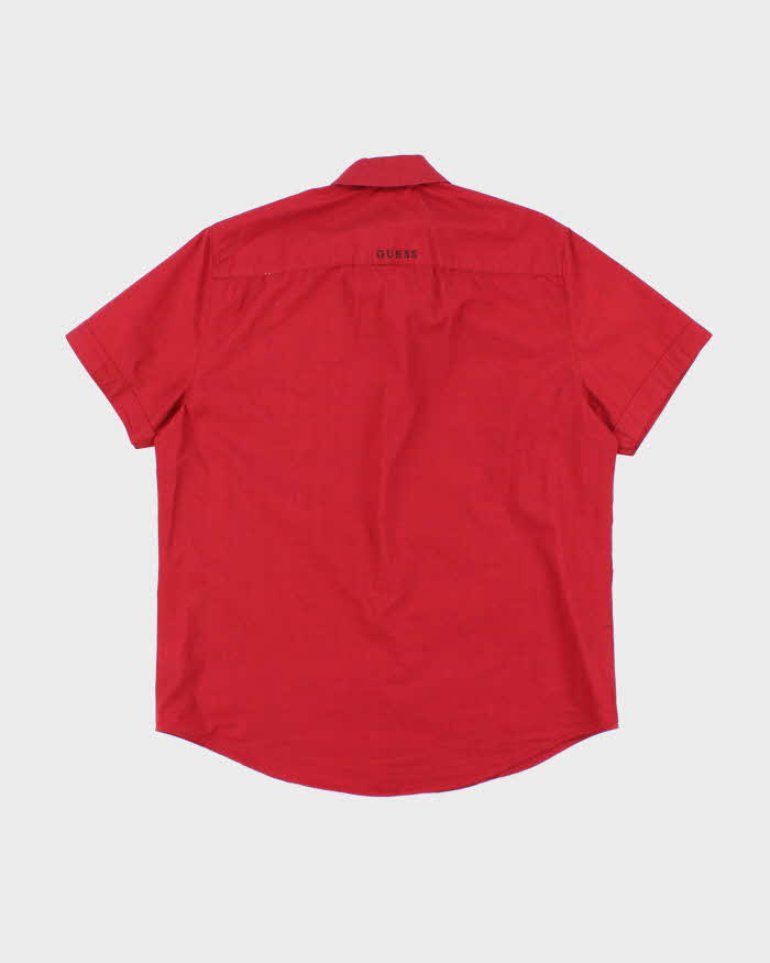 Vintage Y2K Guess Military Short Sleeve Utility Shirt - M