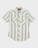 Vintage Western Atlantic Snap Button Patterned Western Shirt - M